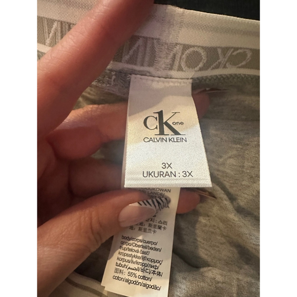 Women's Calvin Klein One Underwear Plus size Grey &‎ White - Picture 3 of 6